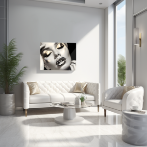 Metal Print Golden Eyelids